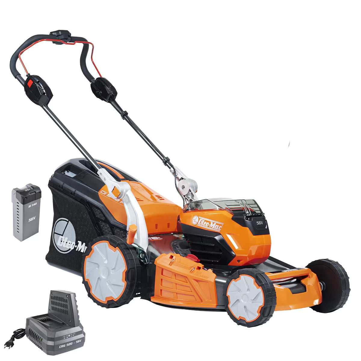 Rasaerba a batteria professionale Oleomac Gi 548 P con batteria Bi 540 e caricabatterie CRG 520